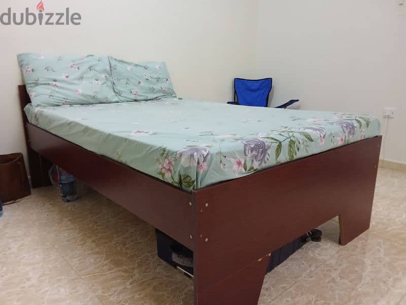 Queen size Bed with Mattress 1