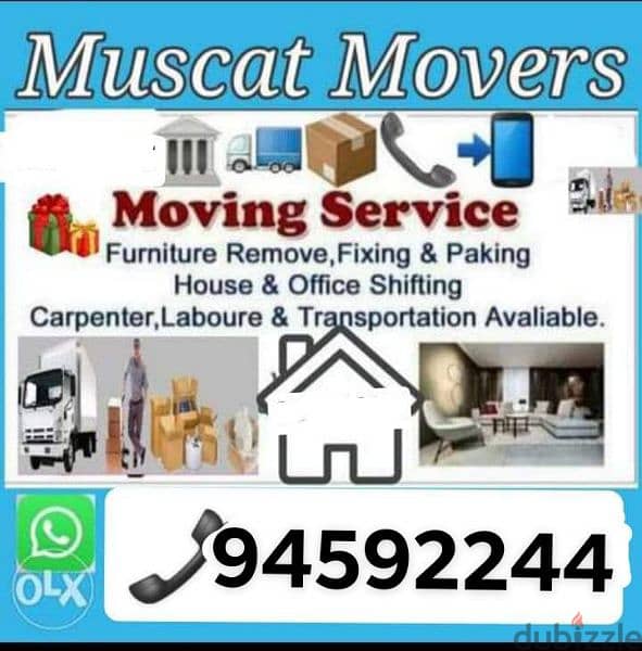 House shifting service all Muscat oman and Dubai to Muscat 0