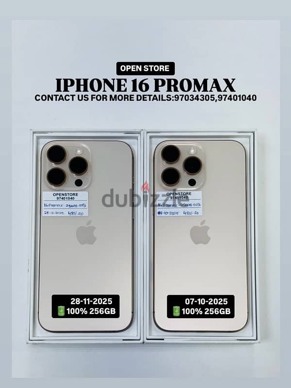 iphonr 16 promax 256GB less used 0