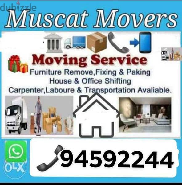 House shifting service all Muscat oman and Dubai to Muscat 0