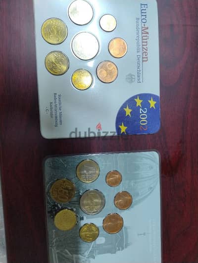 Deutshland 2002 & Berlin 2002 Euro coin sets of  8 coins each set