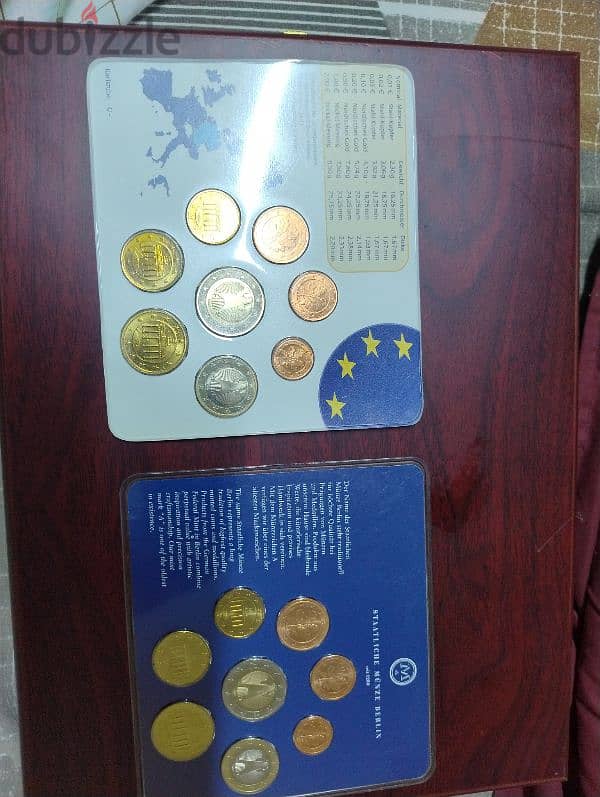 Deutshland 2002 & Berlin 2002 Euro coin sets of  8 coins each set 1