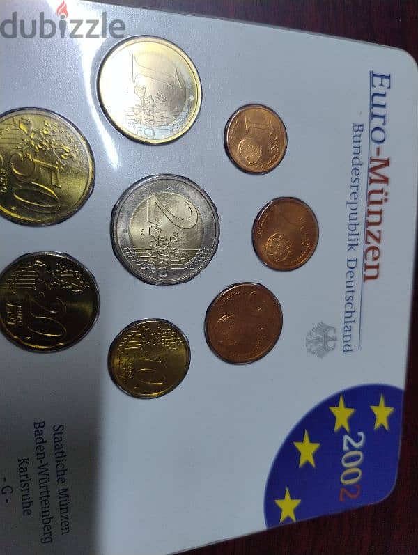 Deutshland 2002 & Berlin 2002 Euro coin sets of  8 coins each set 2