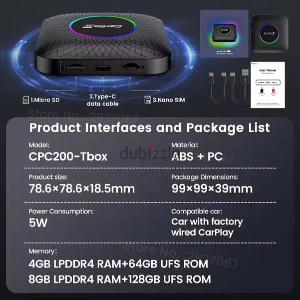 carlinkit Tbox ambient 128GB 5