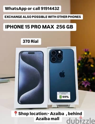 iPhone 15 Pro Max 256GB -99%BH -Good condition