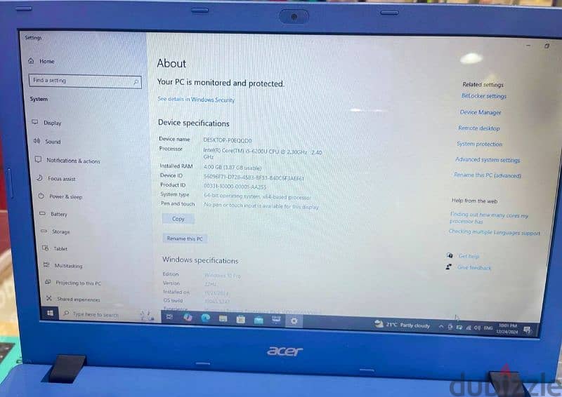 ACER - laptop i5 2