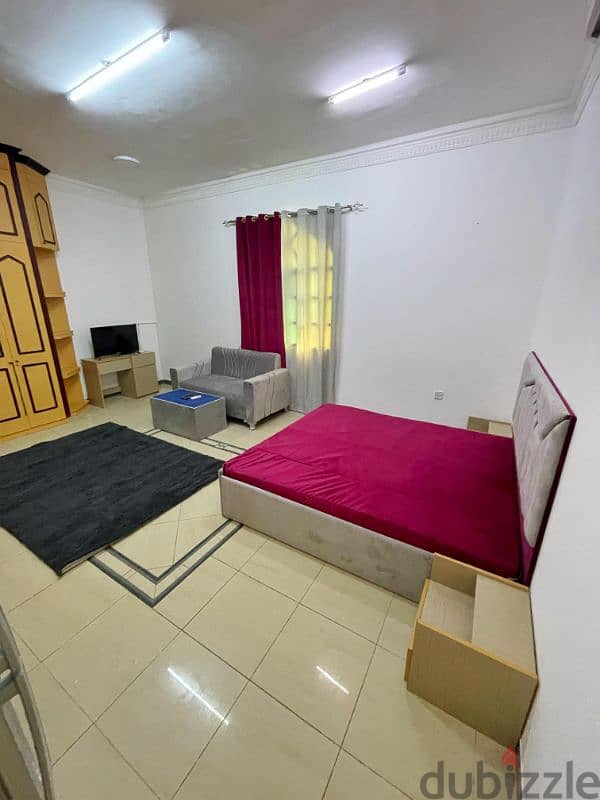 Studio one room one bathroom and one kitchen fully furnished InGhubrah 5