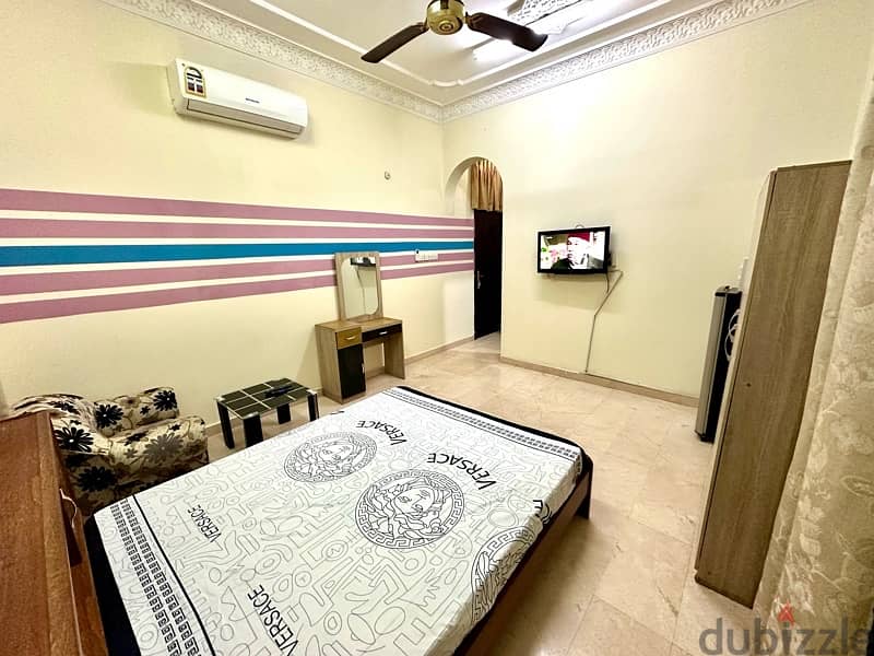 room for rent full furnished in north ghoubra behind oman oil 3