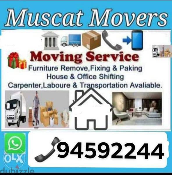 House shifting service all Muscat oman and Dubai to Muscat 0