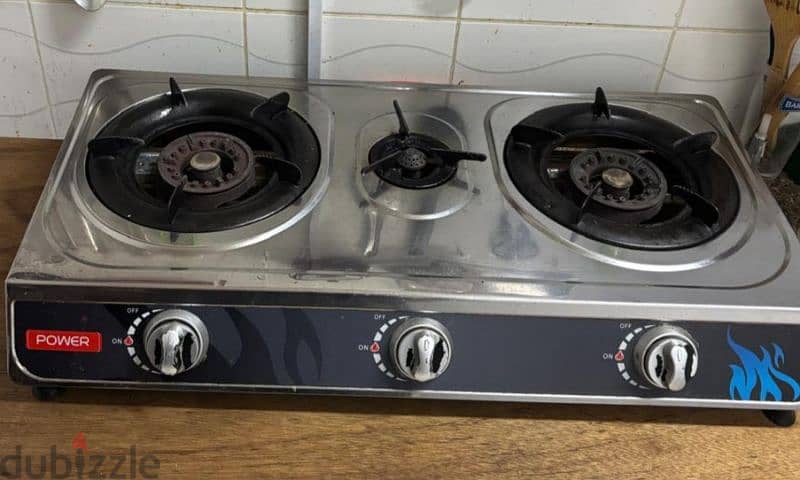 3 burner gas stove with cylinder 0