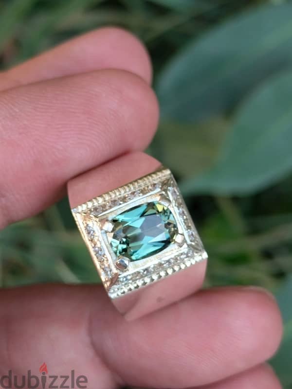 Natural Tourmaline بیروج  in silver Ring 1