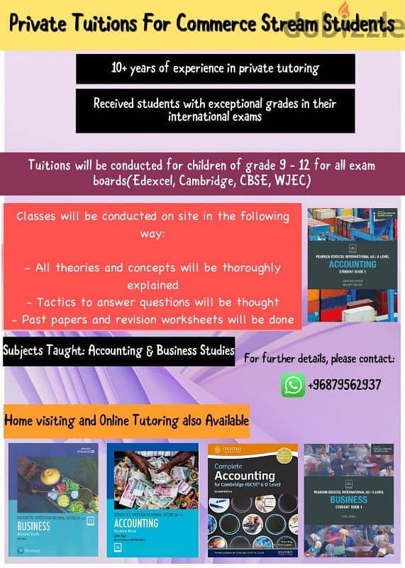 Tuition conducted for all subjects 0