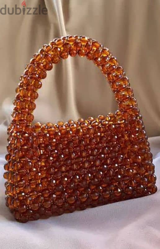 Hand made crystal beads bag. 3