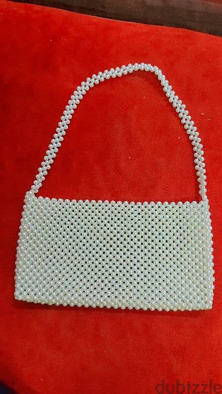 Hand made crystal beads bag. 6