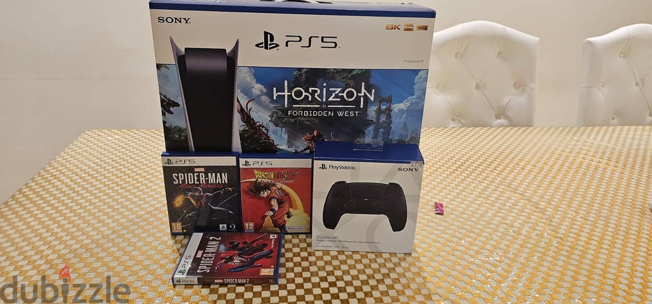 PS5 Disc Version + Extra Controller + 3 Games + Controller Sleeves 0