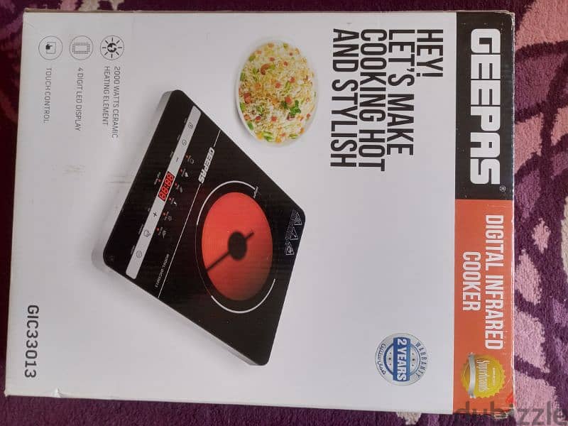 Geepas digital infrared cooker with 2 year warranty 0