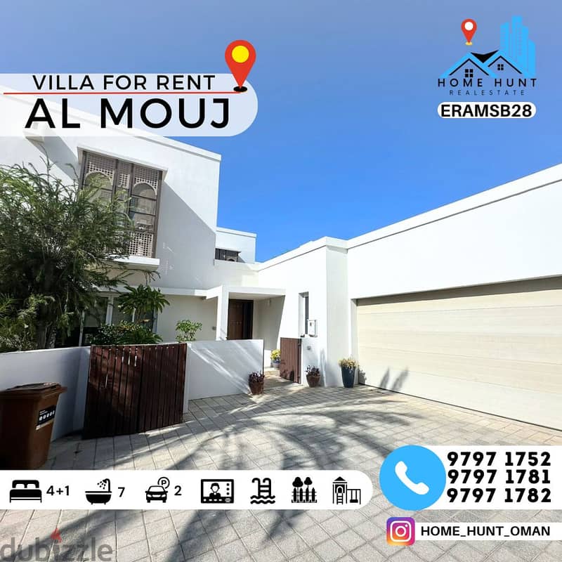 AL MOUJ | LUXURIOUS 4+1BR VILLA WITH PRIVATE POOL FOR RENT-UNFURNISHED 0