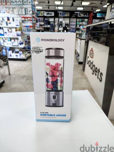 Powerology 6 Blades Portable and Rechargeable Juicer and Blender