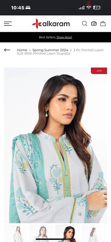 Pakistani branded lawn dresses for sale 14