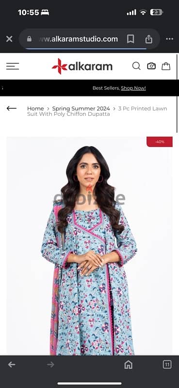 Pakistani branded lawn dresses for sale 15