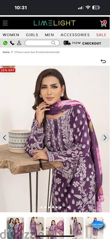 Pakistani branded lawn dresses for sale 16