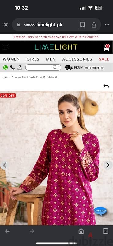 Pakistani branded lawn dresses for sale 17