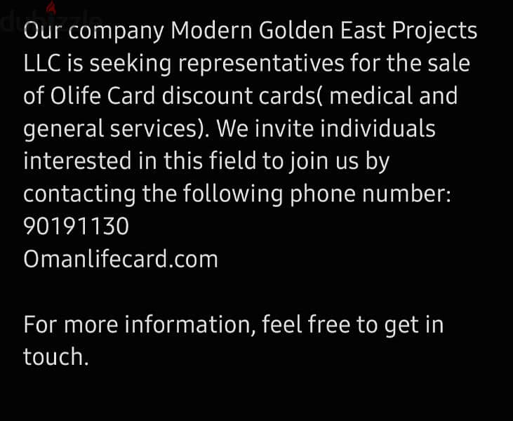 Recruiting Sales Representatives for OlifeCard Discount Cards 0