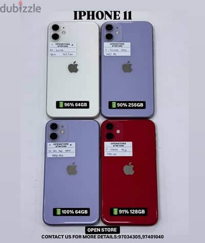 iphone 11- 64gb 128GB & 256GB , good condition phones