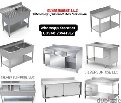 fabricating ss table & sink  for home kitchen, office & coffieshop