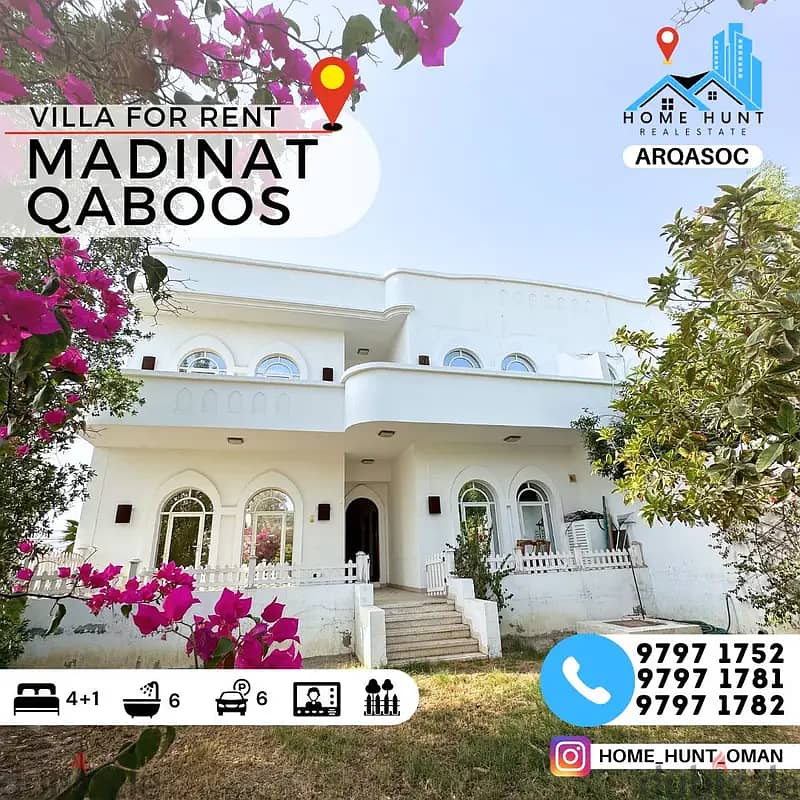 MADINAT QABOOS | WONDERFUL 4+1 BR VILLA FOR RENT 0