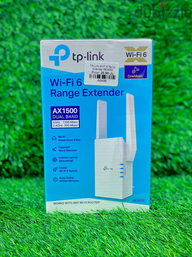 TP-LINK WIFI 6 RANGE EXTENDER AX1500 DUAL BAND 0