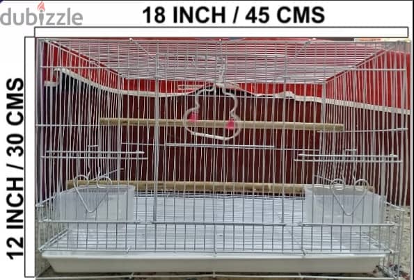 Bird cage full clean with bird toy swing and 2 sticks 2