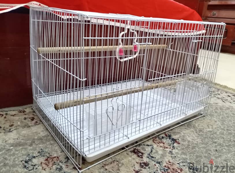 Bird cage full clean with bird toy swing and 2 sticks 4