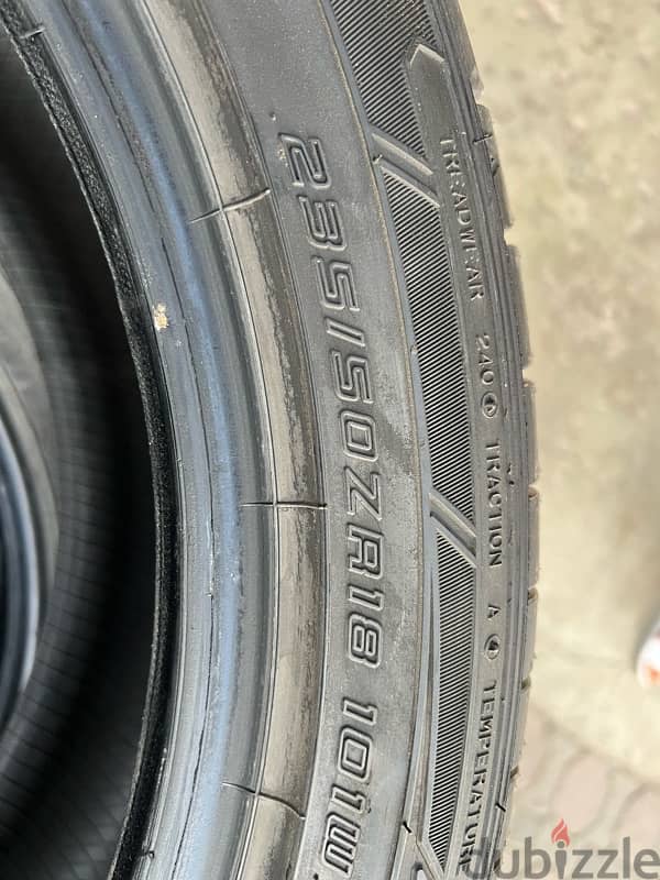 Dunlop Tyre 4 Nos Made in Japan driven 235/55 R18 5