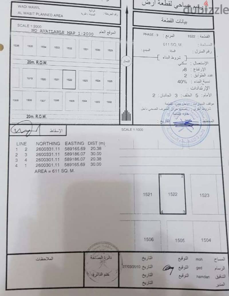 أرض في وادي المعاول- الواسط التاسعة 0