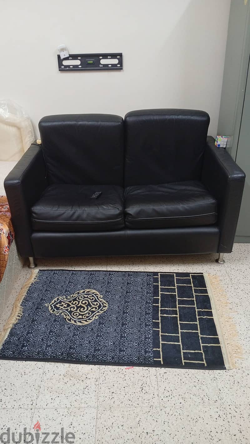 Used double coat with mattress, sofa set, table and chair, sidetable 2