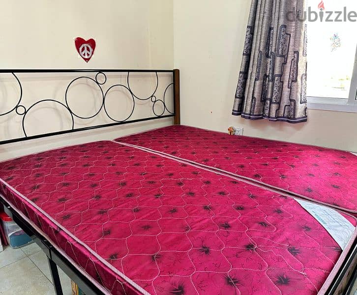 King size cot with mattress 0