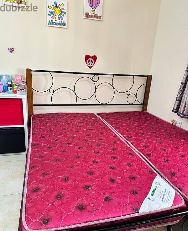 King size cot with mattress 2