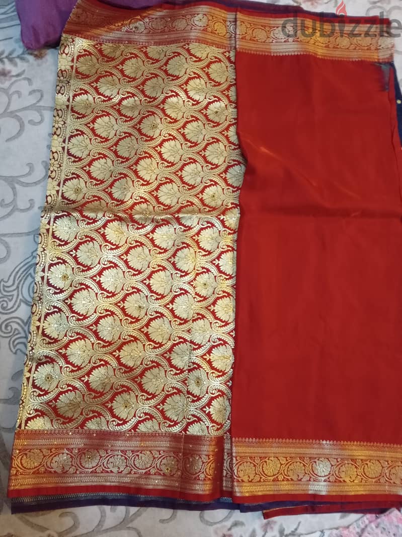 3pcs unstitched lawn suit,silk saree 1