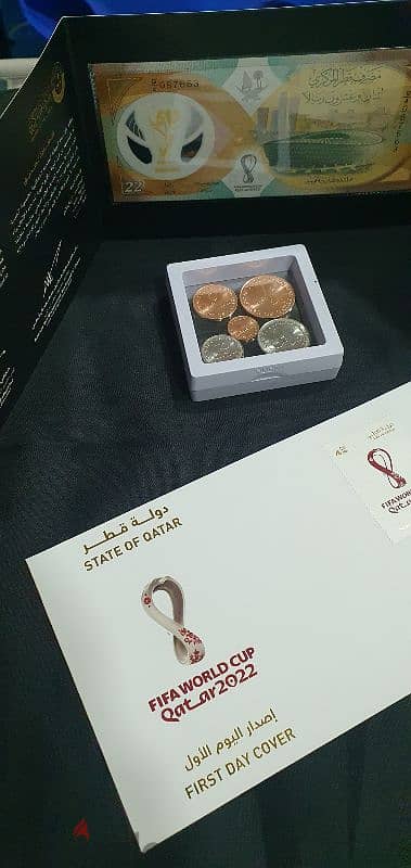 Qatari Rials FIFA Edition  + First Day Cover + UNC Coins