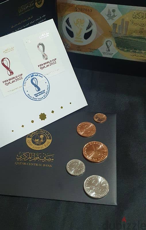 Qatari Rials FIFA Edition  + First Day Cover + UNC Coins 5