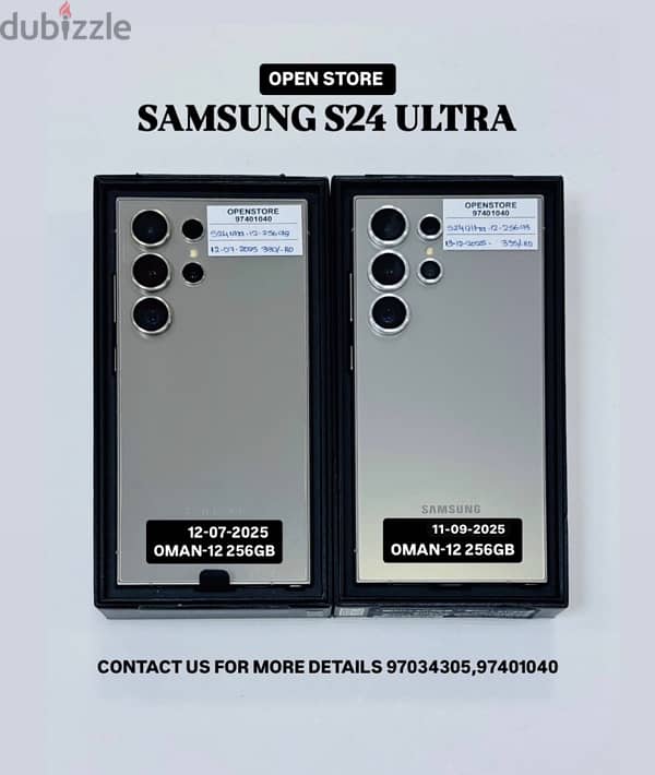 samsung S24 ultra 256GB LESS used under warranty - with box 0