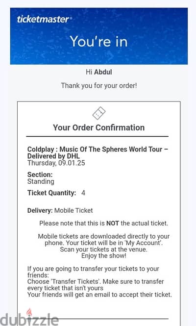 Coldplay Abu Dhabi, UAE. Tickets for sale!