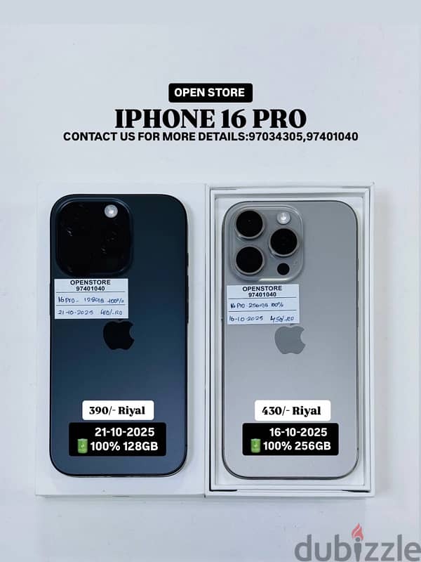 Iphone 16 pro 128GB & 256GB LESS Used amazing performance 1