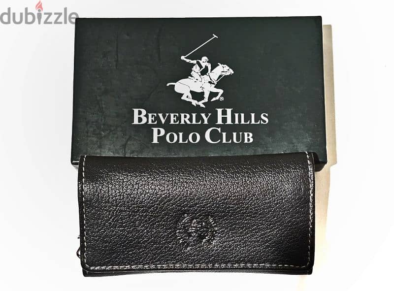 Luxury leather Beverly hills polo club key holder 0