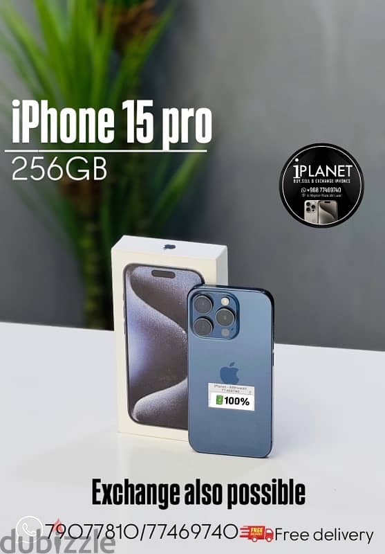 iphone 15 pro 256GB battery 100% amazing phone best condition 0