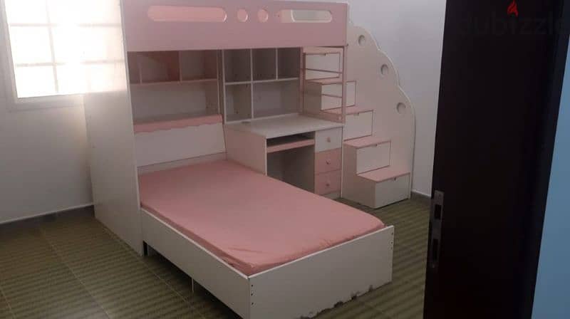 kids bunk bed with mattress in bed good condition 1