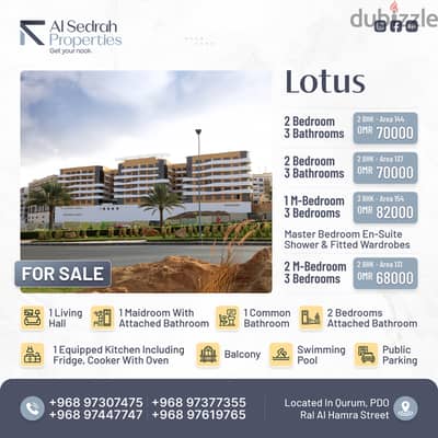 Cheapest Flat Rate: Apartments for Sale in Qurm, Near PDO, Muscat!