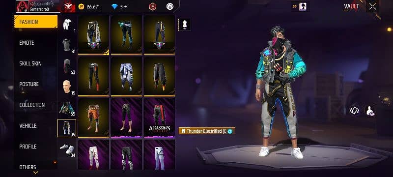 Free Fire account for sale 12