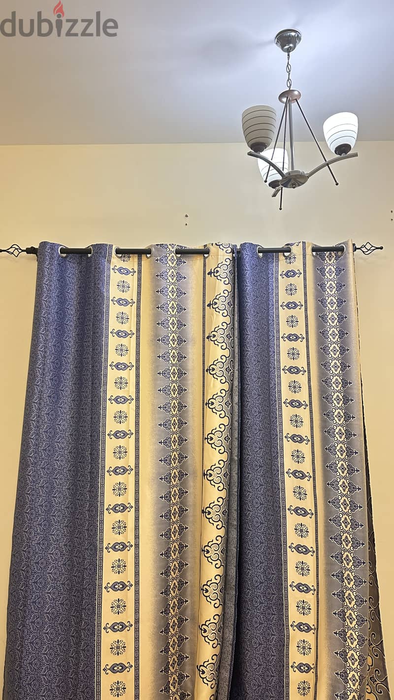 Elegant Curtains with Iron Rod - ستائر رائعة مع قضيب حديد 8